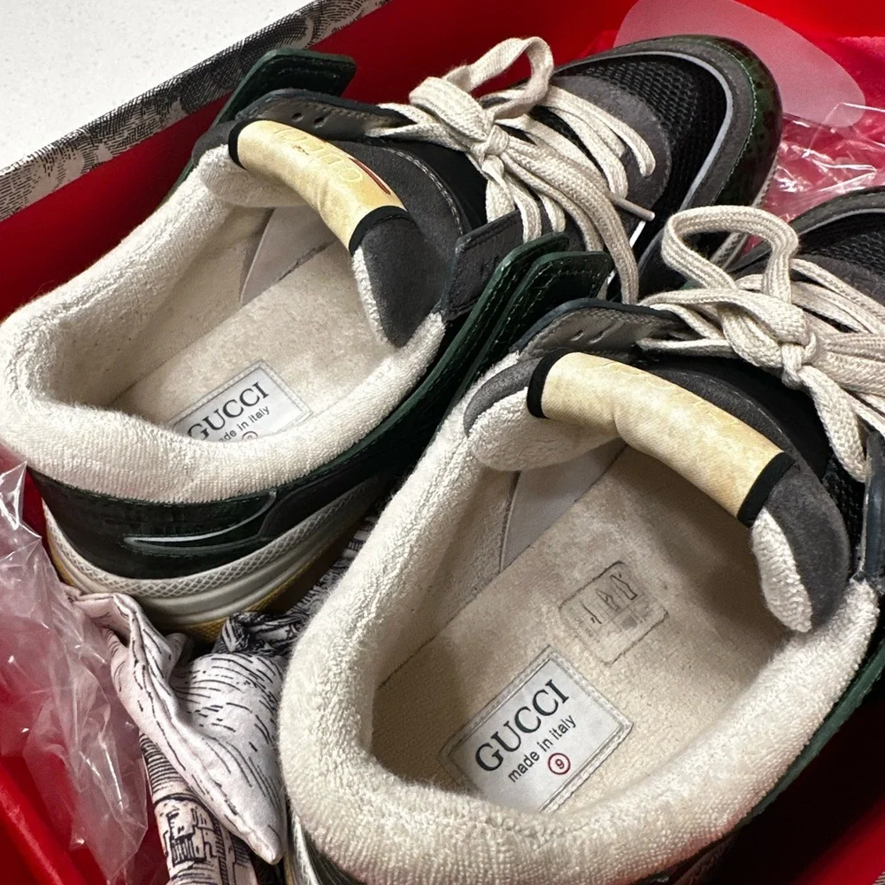 Gucci Green and Gray Sneakers - Picture 3 of 4